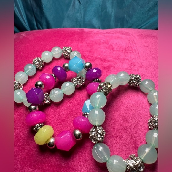 Handmade Beaded Bracelet Set of 3 - Picture 2 of 5